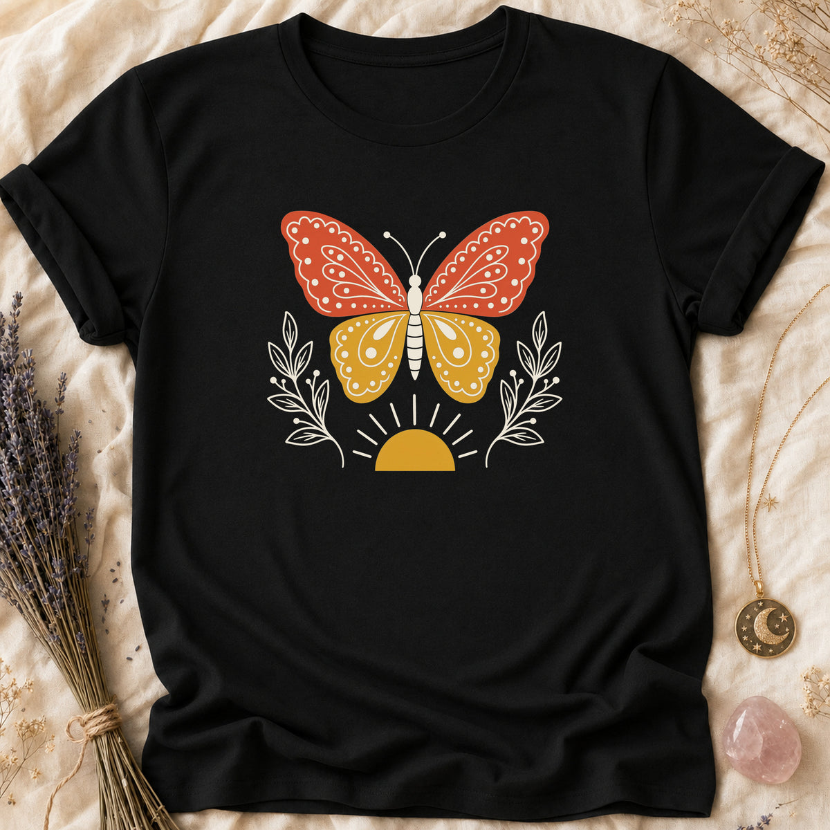 Folk Butterfly - Black [folk-butterfly]