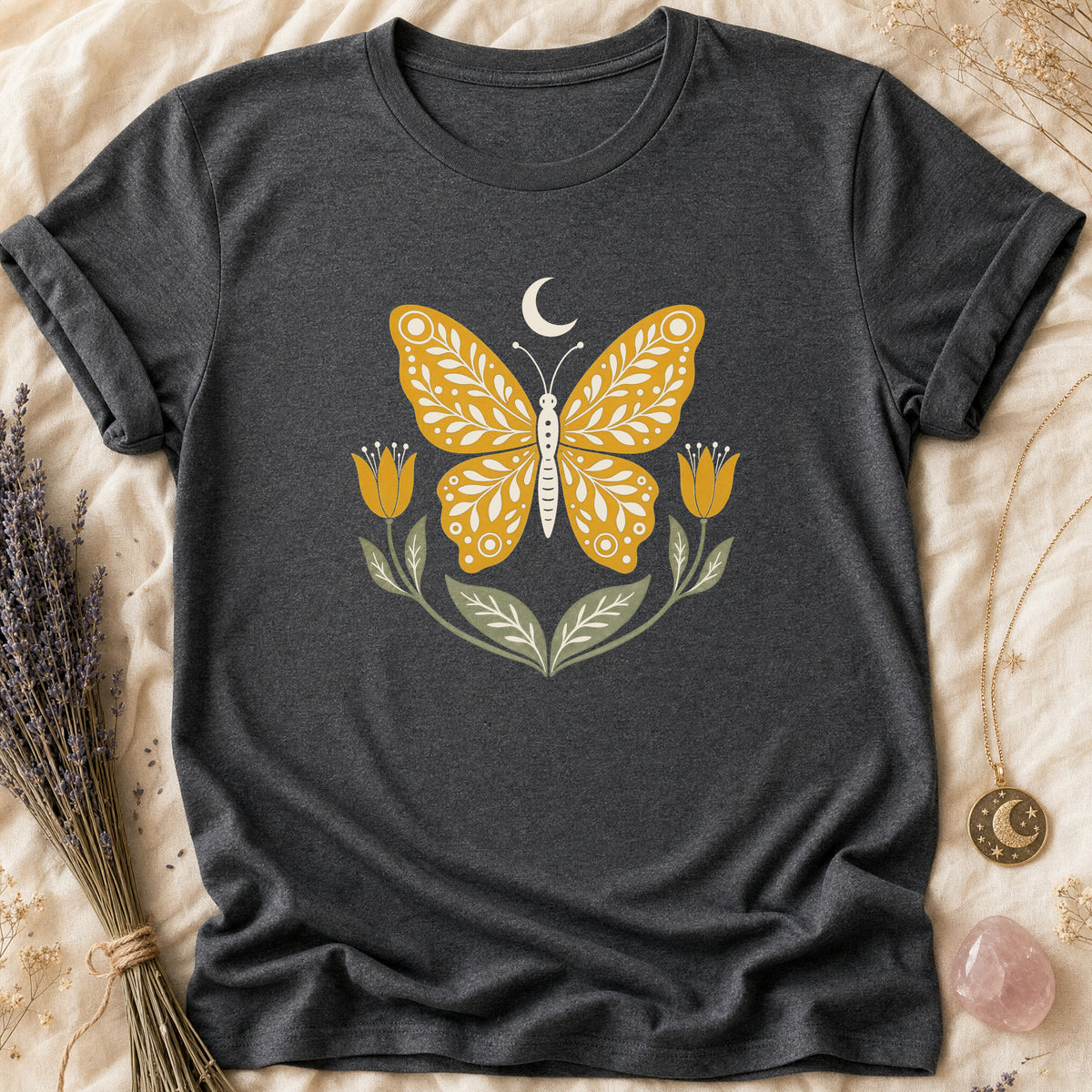 Flourish Butterfly - Dark Heather [flourish-butterfly]