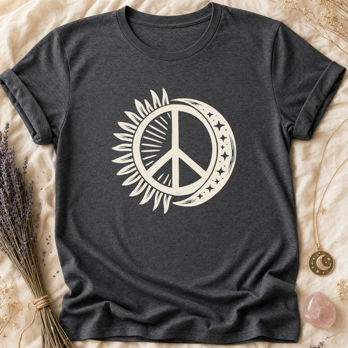 Peace Sun Moon - Dark Heather [peace-sun-moon]