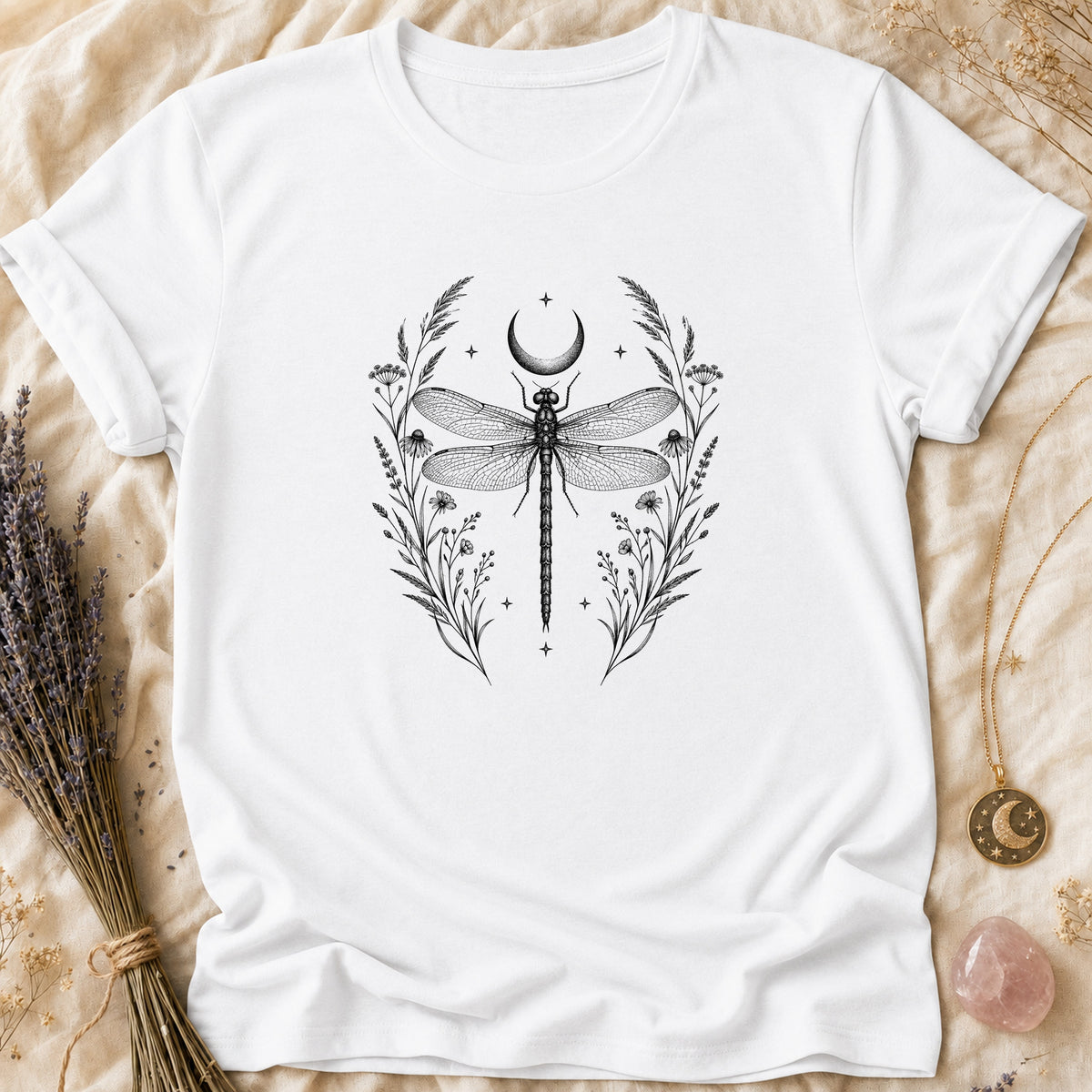 Crescent Dragonfly - White [crescent-dragonfly]
