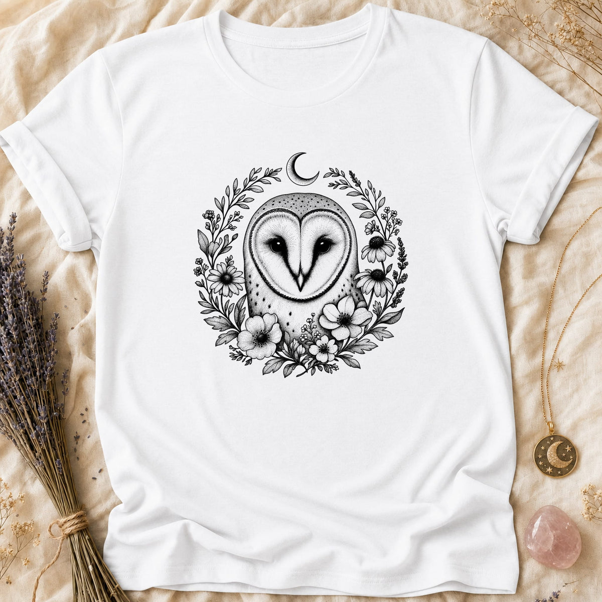 Owl Wreath - White [owl-wreath]