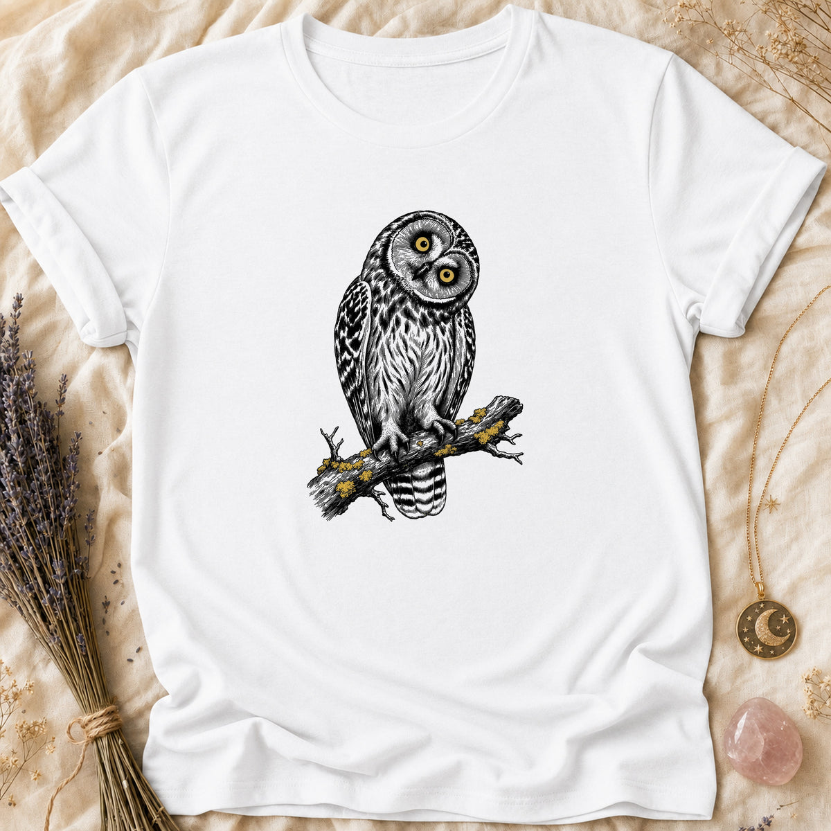 Tilted Owl - White [tilted-owl]