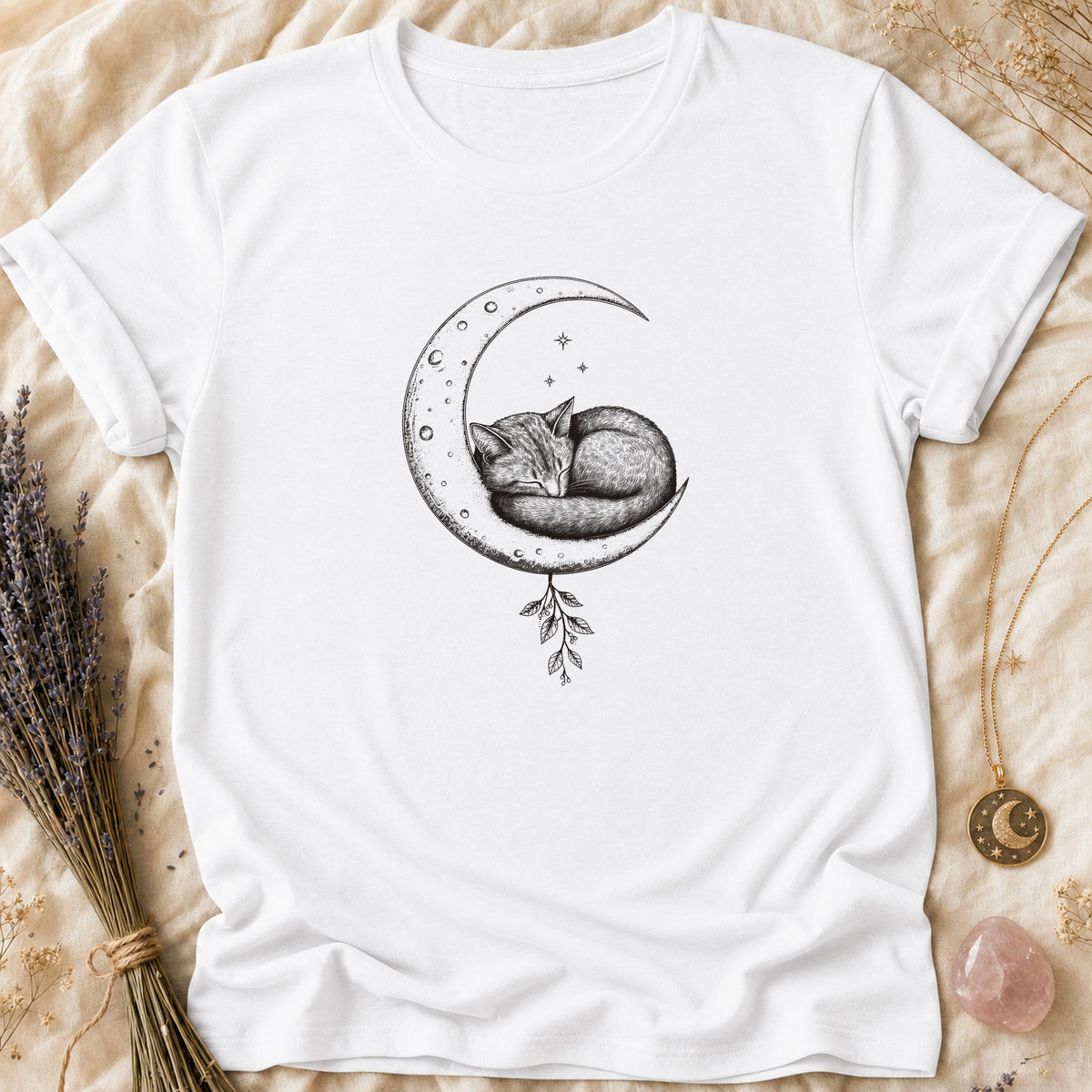 Crescent Cat - White [crescent-cat]