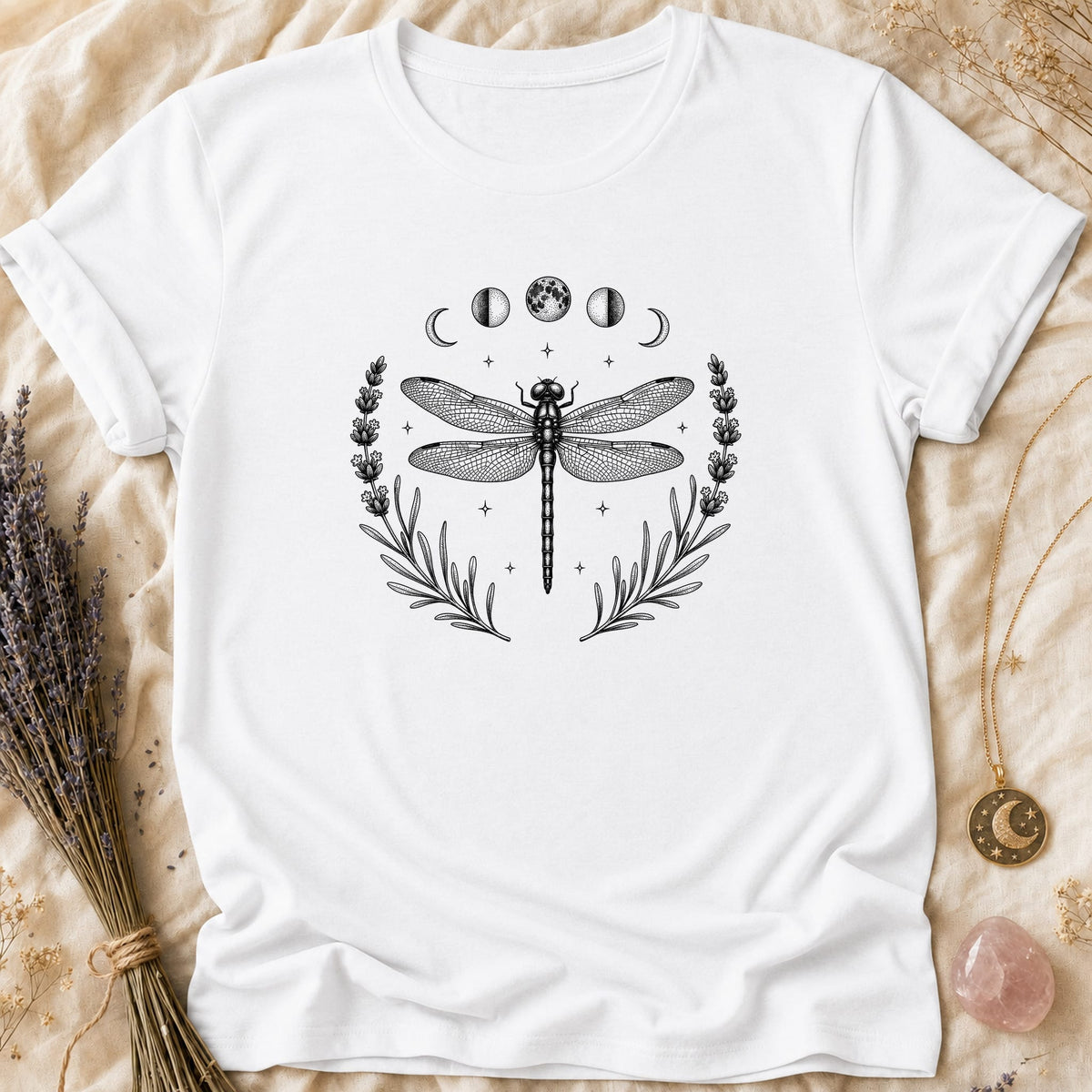 Lavender Dragonfly - White [lavender-dragonfly]