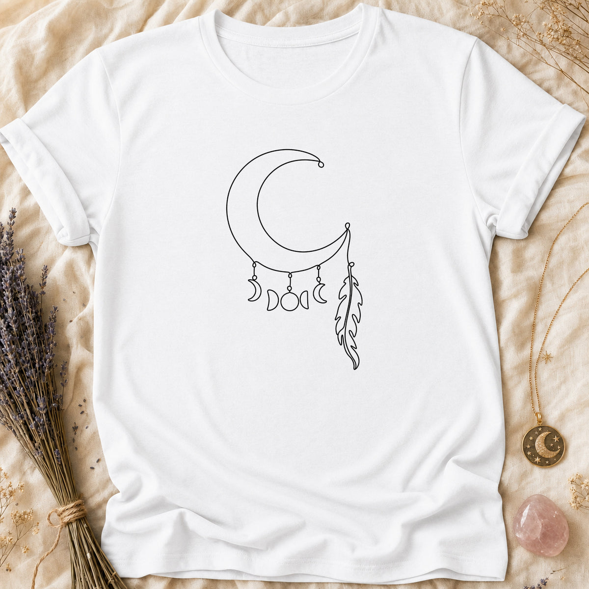 Feather Moon - White [feather-moon]