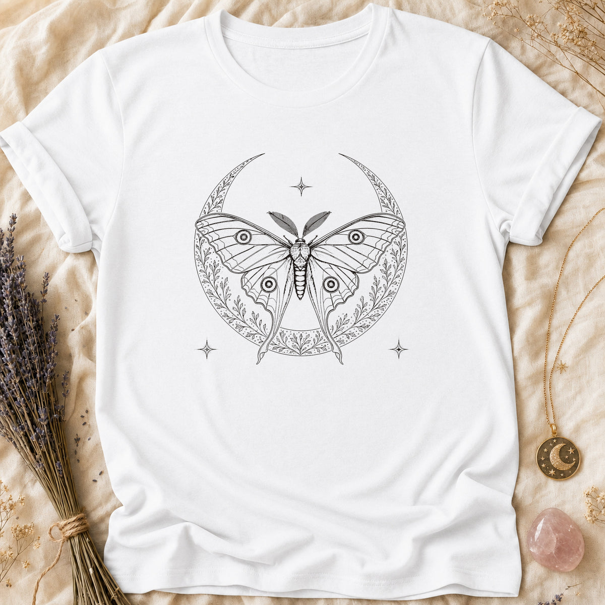 Crescent Moth - White [crescent-moth]